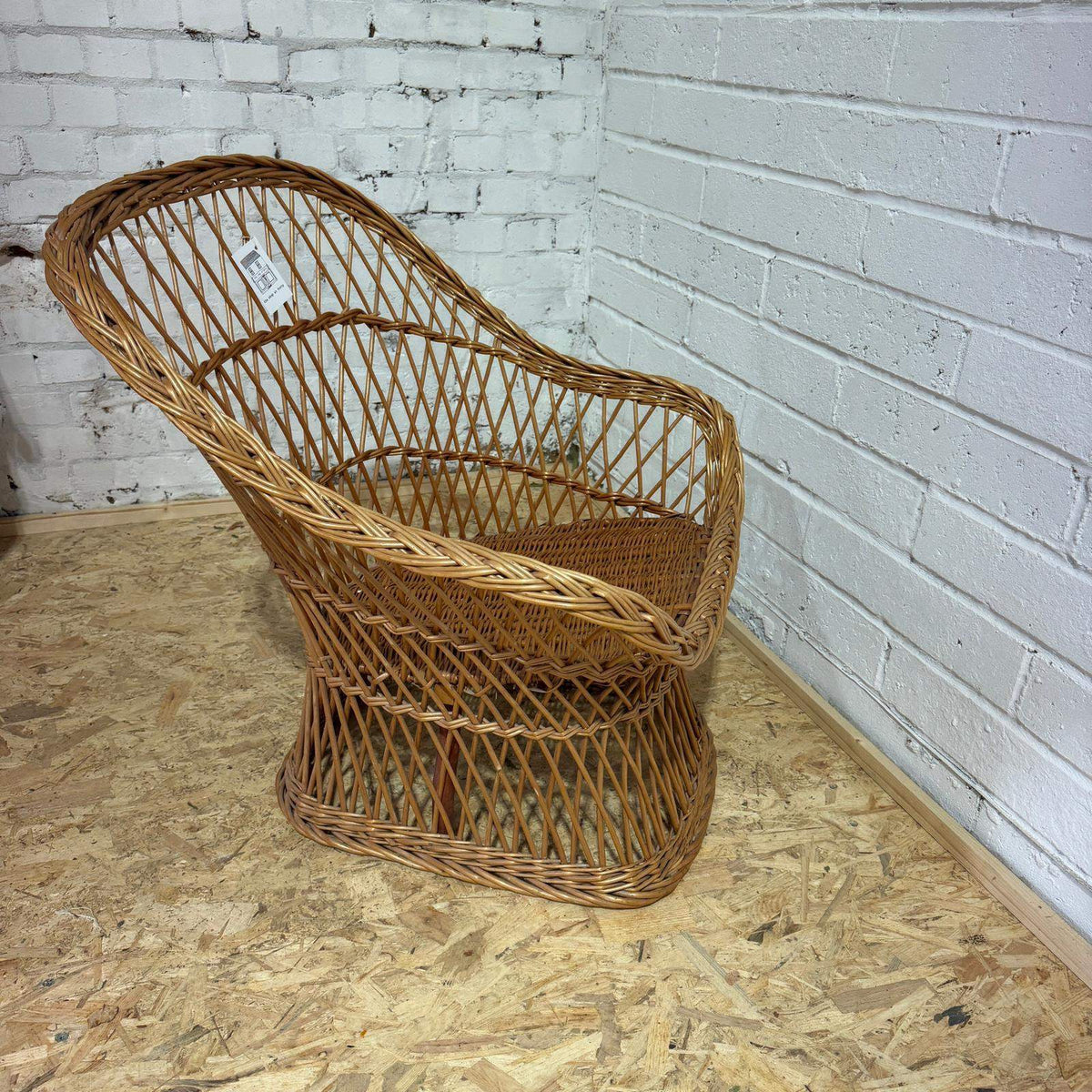 Wicker Low Armchair Curved Back Conservatory