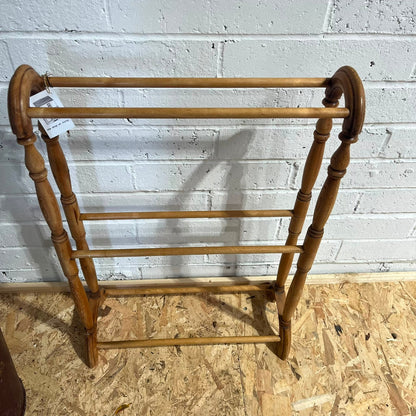 Vintage Symonds Woodcraft Hand Turned Towel Rail Victorian Style