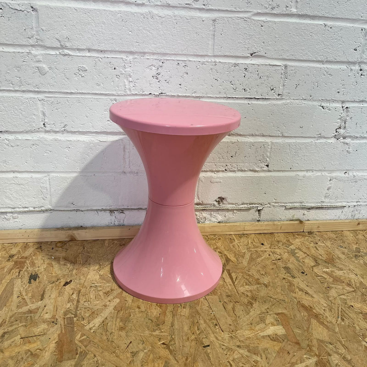 Vintage Retro Tam Tam Stool Pink Plant Stand Side Table Storage