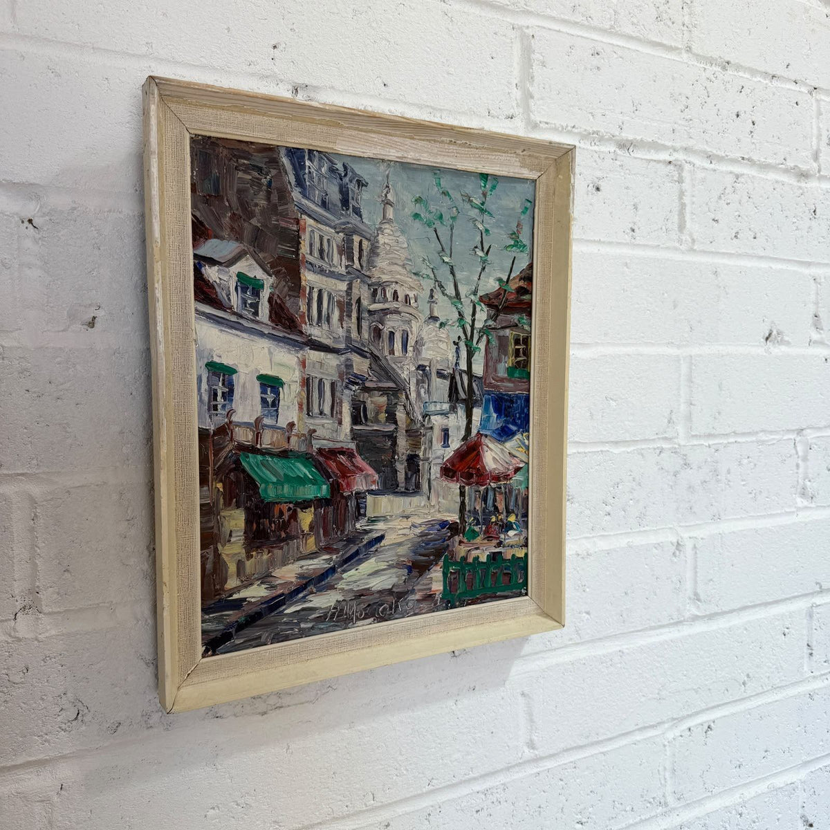 A. Monoky (20thC) Paris Montmartre Street Scene c.1960s, signed, Oil on canvas