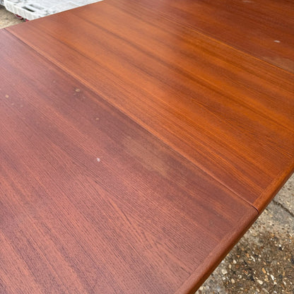 Vintage Danish AM83 Ansanger Mobler Mid Century Extending Dining Table Seat 6-10