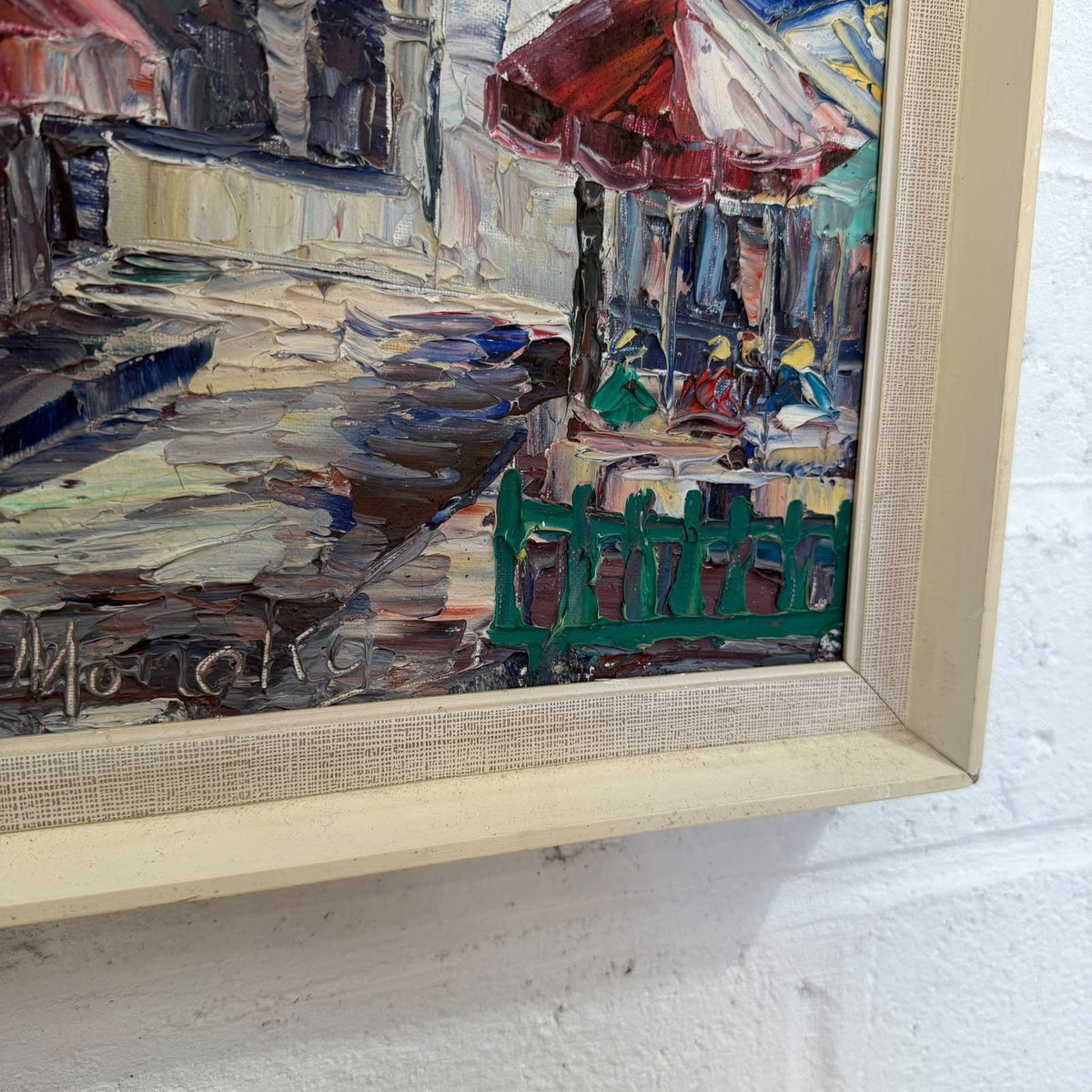 A. Monoky (20thC) Paris Montmartre Street Scene c.1960s, signed, Oil on canvas