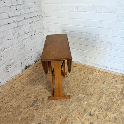 Vintage Ercol Model 610 Blonde Elm & Beech Gateleg Dropleaf Table Seats 4