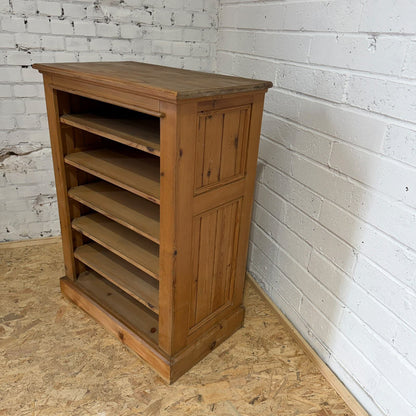 Pine Open Farmhouse Style Plan Chest Art Cabinet Retail Hospitality Mug Storage