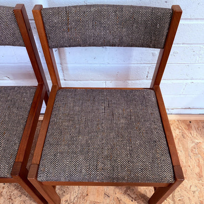 4 Vintage Mid Century Teak Danish Style Dining Chairs Possibly D-Scan Singapore