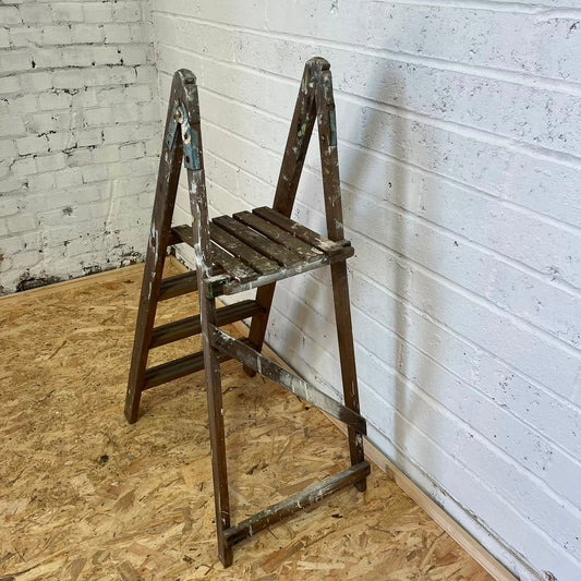 Decorators Set Of Wooden Steps 3 Treads Plus Platform Great Patina