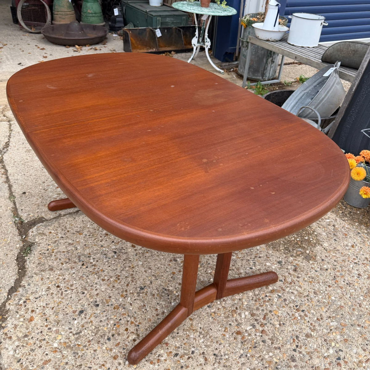Vintage Danish AM83 Ansanger Mobler Mid Century Extending Dining Table Seat 6-10