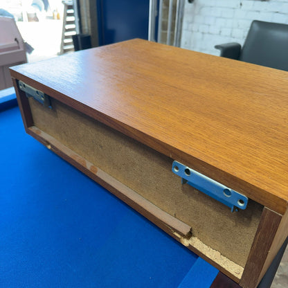 Tapley 33 Mid Century Floating Wall Single Drawer Unit Teak With Wall Fixing