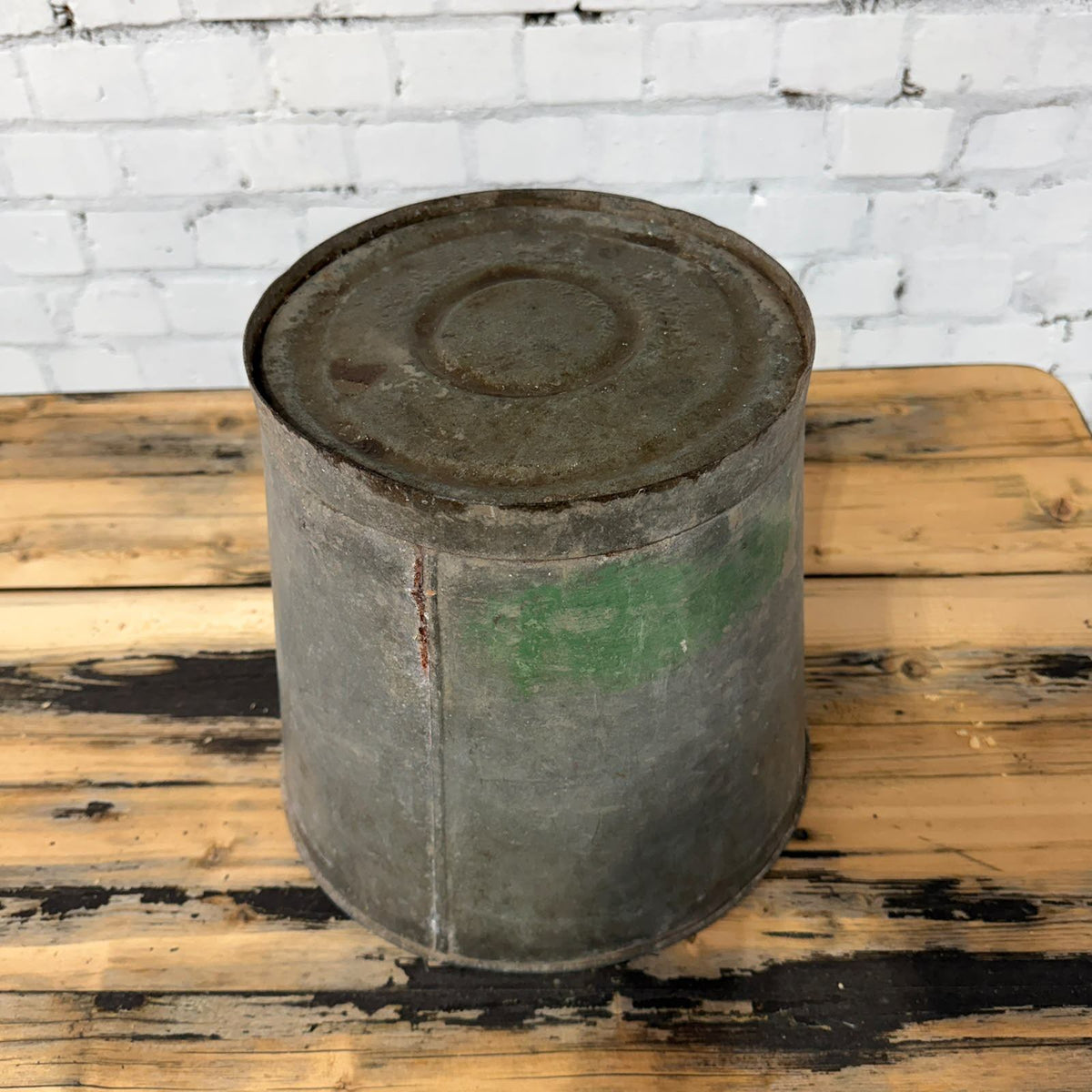 Vintage Galvanised Florist Pail 28cm High Florist Display Plant Pot