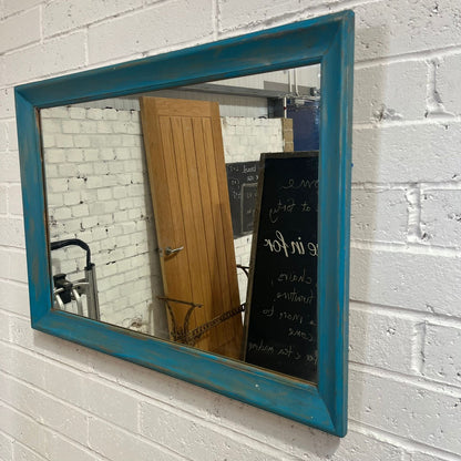 Vintage Ethan Allen Rectangular Wall Mirror Painted Frame 1980s