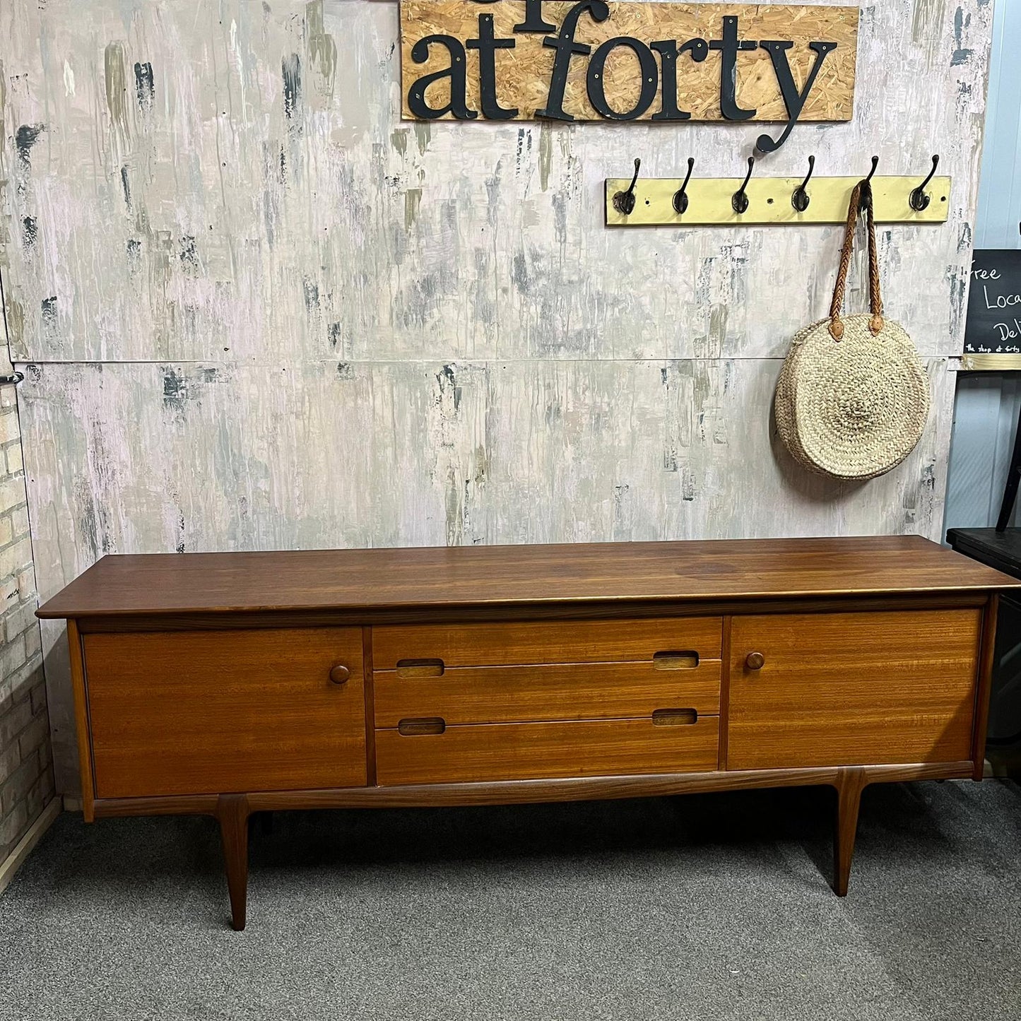 Vintage A Younger Afromosia Teak Fonseca Sideboard 1960s Mid Century John Herber