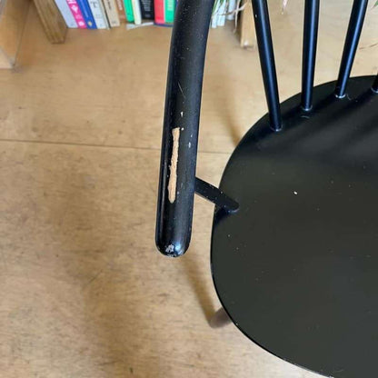 Vintage Danish Mid Century J64 Spindle Back Chair Ejvind Johansson Black Ash
