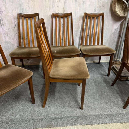 6x G Plan Fresco Teak Mid Century Dining Chairs Original Seat Covers Retro