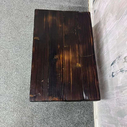 Rustic Wooden Small Side Table Seat Coffee Table Black Hairpin Legs