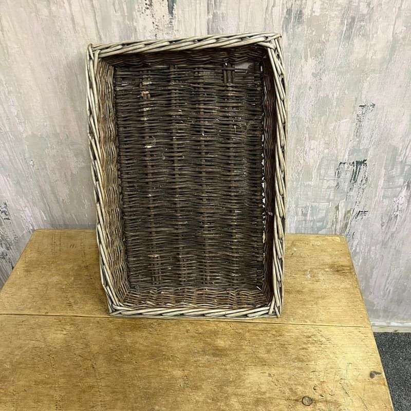 Low Wicker Tray Basket