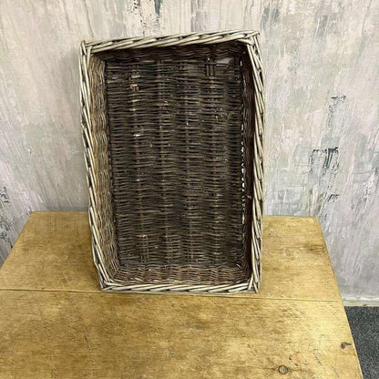 Low Wicker Tray Basket