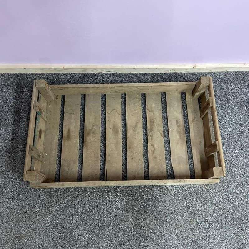 Rustic Rustic Wooden Slatted Vegetable Apple Crate Apple Crate