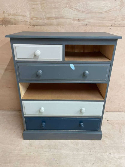 Solid Pine Shabby Chic Multicoloured Chest of Drawers Storage Unit Farrow Ball