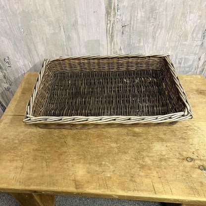Low Wicker Tray Basket