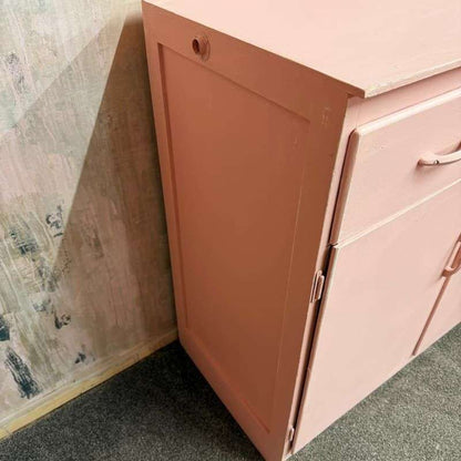 Vintage Retro Painted Kitchen Double Cupboard 2 Drawers Distressed Shabby Chic