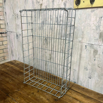 Vintage Galvanised Wire Bread Basket Storage