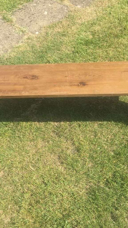 Rustic Painted Wooden Top High Bench Dining Conservatory Patio