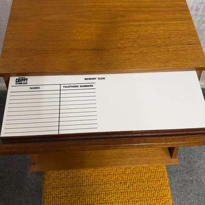 Vintage 1970’s Chippy Telephone Table And Seat Original Pull Out Slide