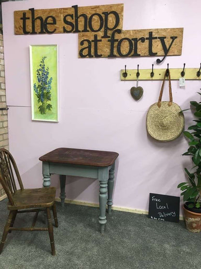 Retro Floral Painting With Wooden Frame