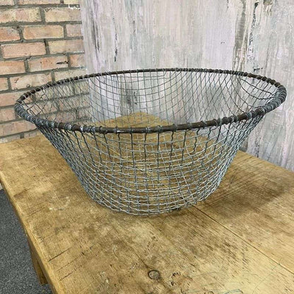 Large Wire Mesh Basket Round Base from Florist Store Retail Display