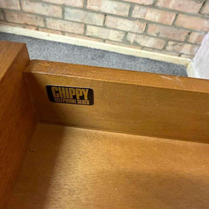 Vintage 1970’s Chippy Telephone Table And Seat Original Pull Out Slide