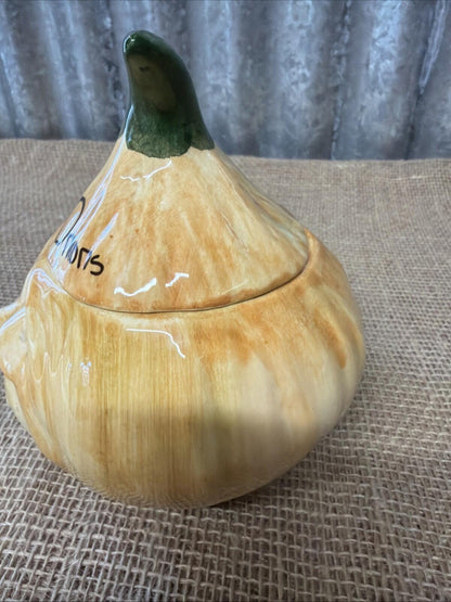 Vintage Toni Raymond Onion Preserve Jar Onion Face With Lid 1950s