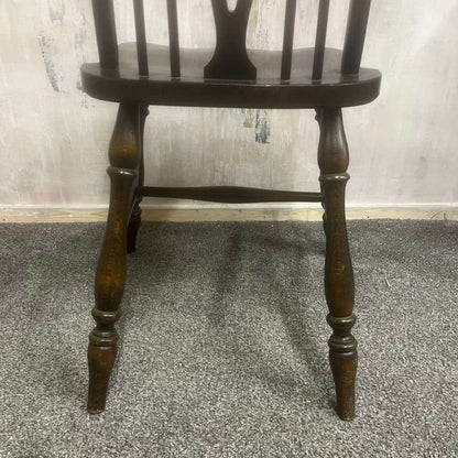 Vintage Glenister Windsor Style Stick Back Dining Chair Turned Legs
