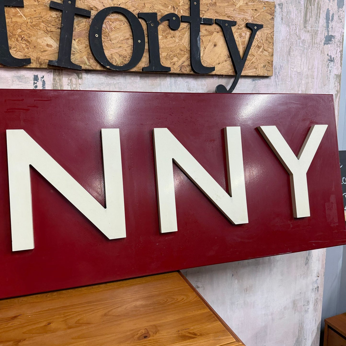 Vintage Metal Pub Sign “JENNY” Cambridge Pub Jenny Wren Breweriana