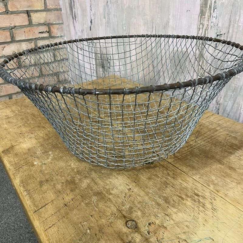 Large Wire Mesh Basket Round Base from Florist Store Retail Display