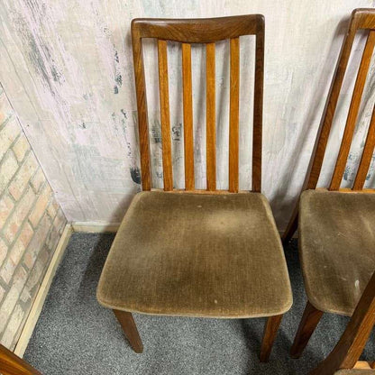 6x G Plan Fresco Teak Mid Century Dining Chairs Original Seat Covers Retro