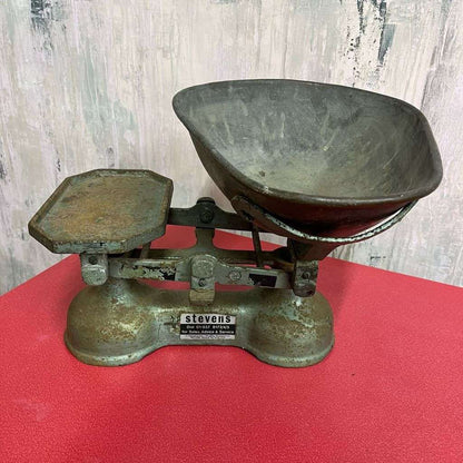 Vintage Stevens Scales Faded Green Fruit &amp; Veg Scales Kitchenalia