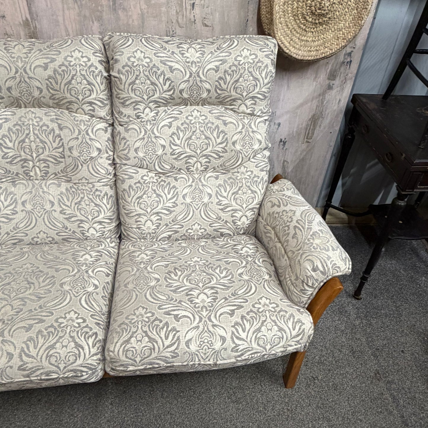 Ercol Saville 3 Seater Sofa Solid Wood Frame Upholstered Recovered Cushions