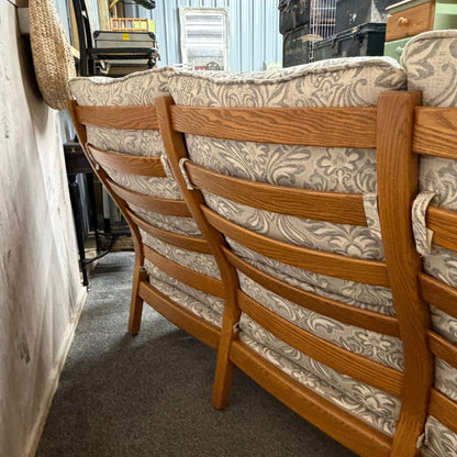 Ercol Saville 3 Seater Sofa Solid Wood Frame Upholstered Recovered Cushions