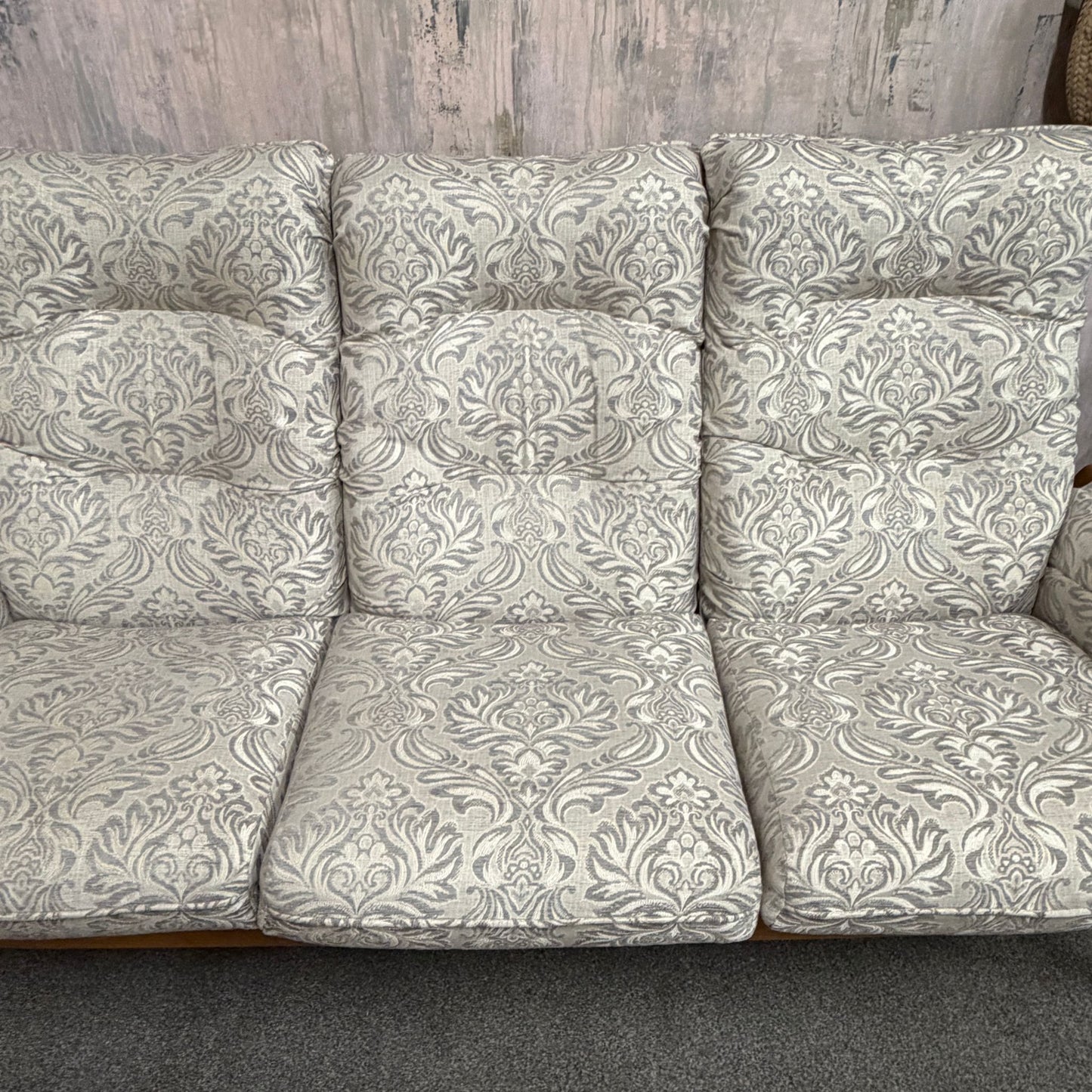 Ercol Saville 3 Seater Sofa Solid Wood Frame Upholstered Recovered Cushions