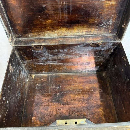 Vintage Solicitors Black Metal Deed Chest Side Handles Side Coffee Table Toys