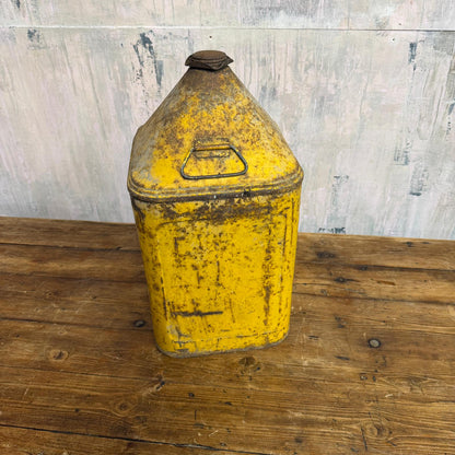 Vintage Morris’ Golden Film Ring Free 5 Gallon Oil Can Great Patina