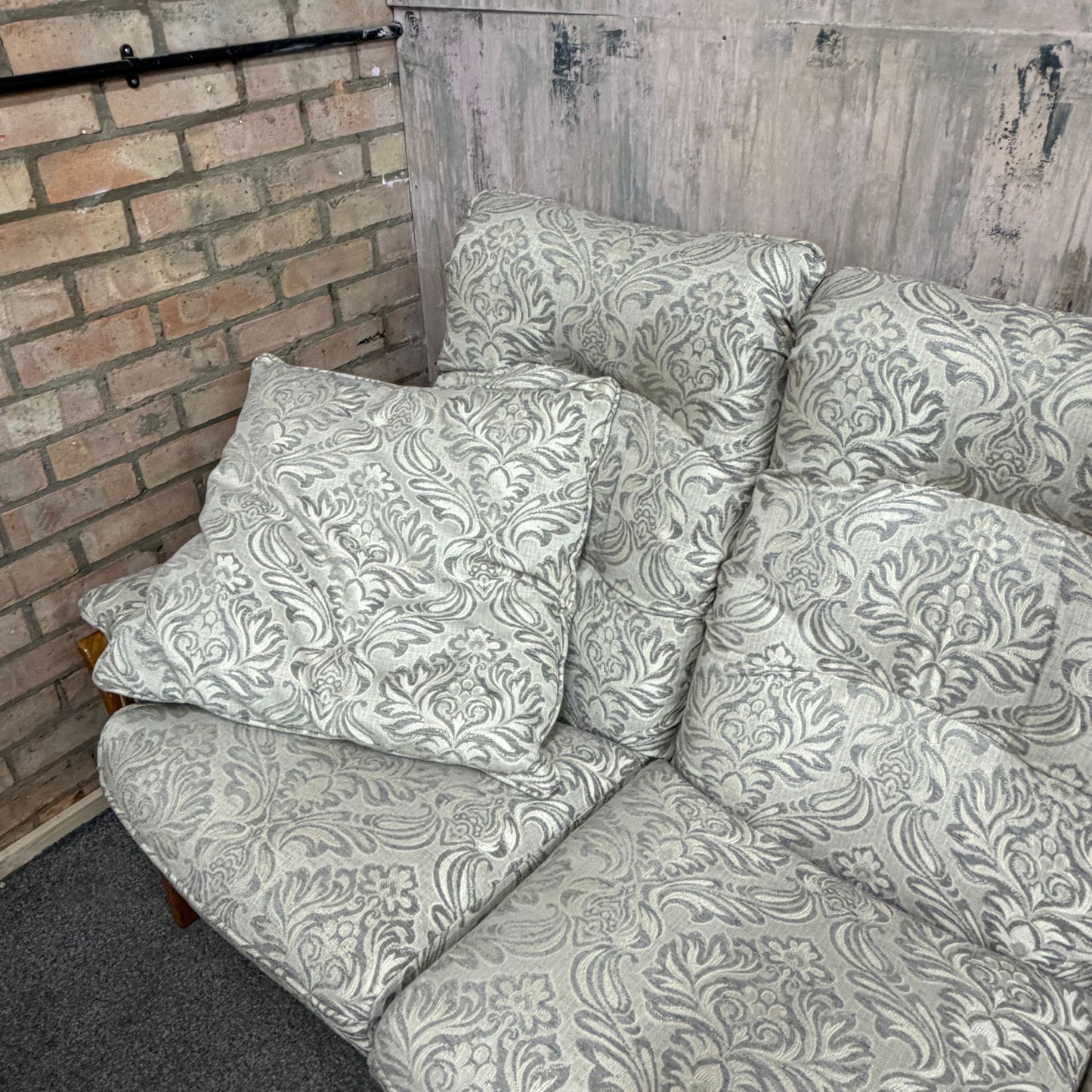 Ercol Saville 3 Seater Sofa Solid Wood Frame Upholstered Recovered Cushions