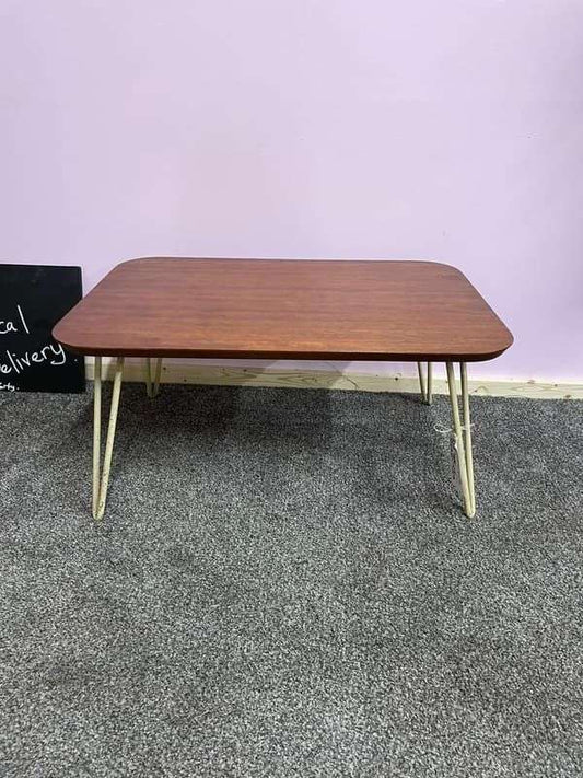 Vintage Retro Mid Century Low Coffee Side Table Hairpin Legs